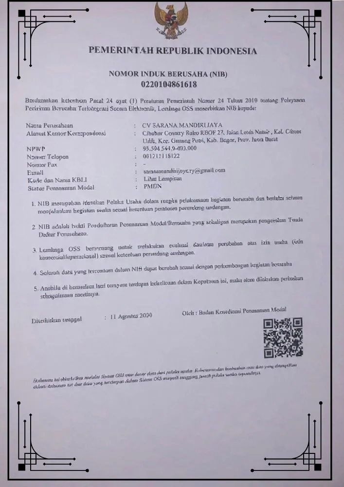 NIB_Sarana_Mandiri_Jaya
